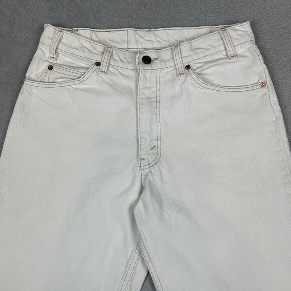 Vintage Levis Jeans Mens 32x34 White 560 Loose Fit Tapered Leg USA Made 90s Off - Picture 3 of 11